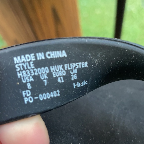 Huk flip flop slipper flipster black and white - Picture 5 of 5